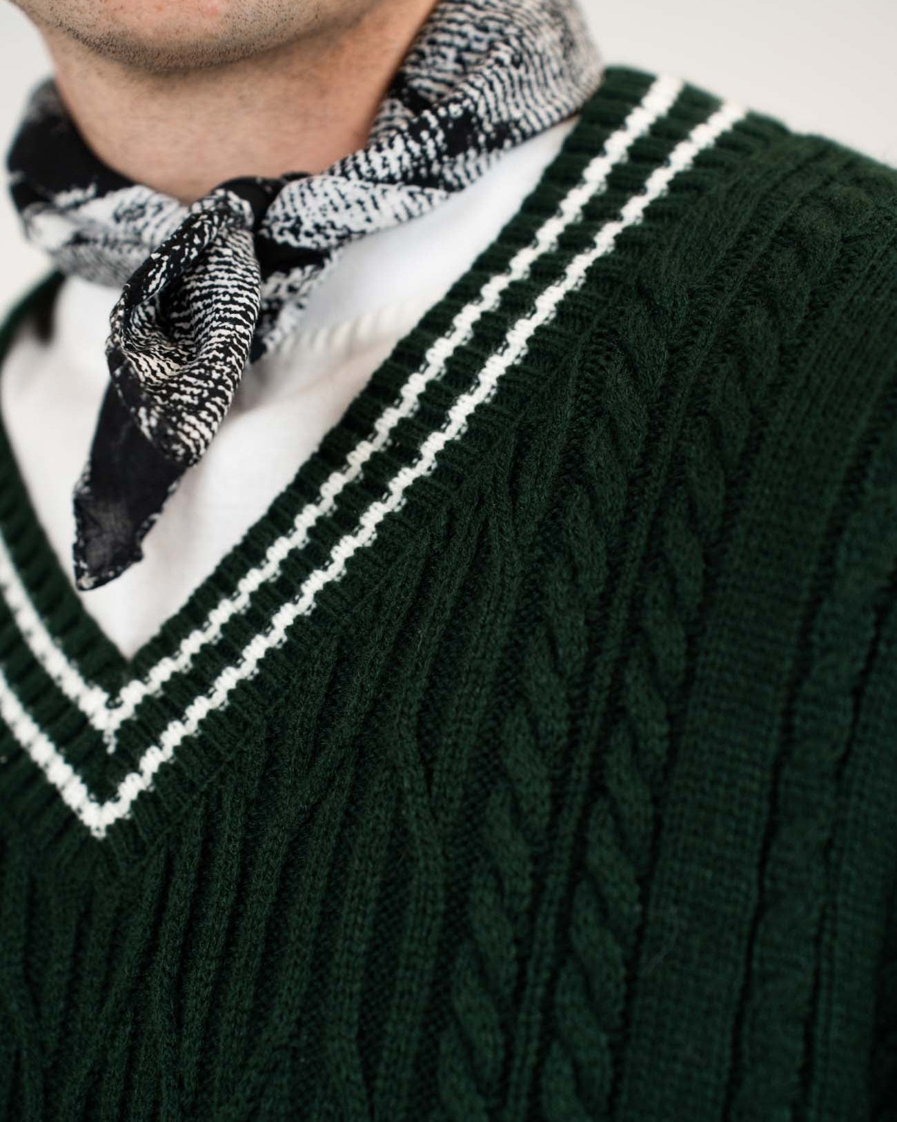 Langærmet Kabel Strik Army | Skagen - clothing.dk